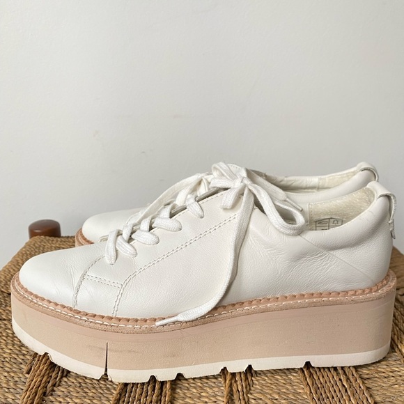 Dolce Vita Toyah Sneakers Women’s 9 Shoes White Leather Platform - Picture 7 of 13